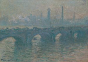ウォータールー橋、グレイ ウェザー、1900 年。 作： Claude Monet