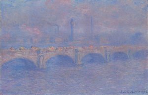ウォータールー・ブリッジ、サンライト効果 作： Claude Monet