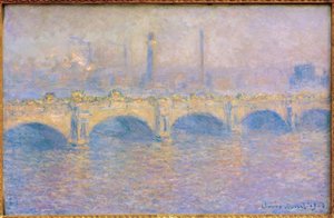 ウォータールー橋、太陽効果（ウォータールー橋、ゾンネ） 作： Claude Monet