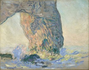 マネポルテの波、1885年頃（キャンバスに油彩） 作： Claude Monet