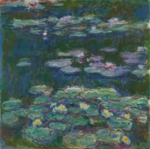 白と黄色の睡蓮 作： Claude Monet