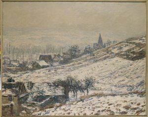 1885年のジヴェルニーの冬 作： Claude Monet
