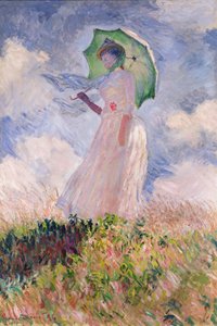 パラソルを持つ女性が左を向いた、1886