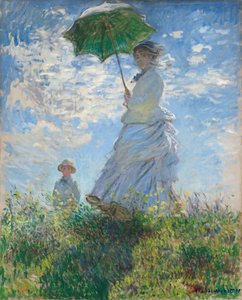 日傘をさす女 モネ夫人と息子 作： Claude Monet