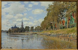 ザーンダム1871.(0.48×0.73cm）オランダの風景画。クロード・モネ(1840-1926)による油彩・キャンバス。オルセー美術館。 作： Claude Monet