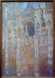 la cathedrale de Rouen, le portal soleil matinal, harmonie bleu クロード・モネ(1840-1926)の絵画 1893 Sun.0,91 x 0,63 m パリ、オルセー美術館 - ルーアン大聖堂のポータル、朝の日差し、青のハーモニー。クロード・モネ(1840-1926)の絵画 1893年 作： Claude Monet