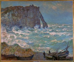 エトルタ、荒波 作： Claude Monet