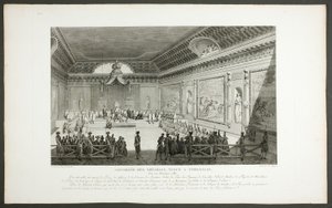 ヴェルサイユで開催された著名人の集会（「フランス革命の歴史絵巻」シリーズより 作： Claude Niquet