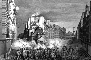 1790年頃、フォーブル・サン・アントワーヌでのレヴェイヨン騒動（エングレーヴィング）