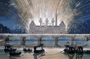 花火、1840-1850年頃（ドローイング） 作： Claude Ruggieri