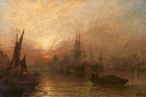 テムズ川のプール、ロンドンのサイレントハイウェイ、1890年
