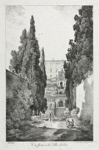 ヴィラデエステ、チボリ、1817年に表示します。