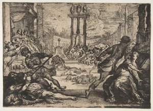 Triumvirateによる虐殺、ca。 1624年。 作： Claude Vignon