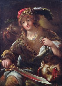ゴリアテの頭を持つダビデ、1640年頃 作： Claude Vignon