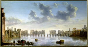 旧ロンドン橋（油）、1630年 作： Claude de Jongh