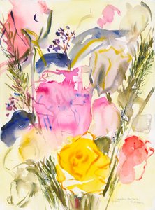 バラ、2006年（紙に水彩） 作： Claudia Hutchins Puechavy