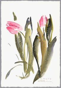 2003年チューリップ（水彩） 作： Claudia Hutchins Puechavy