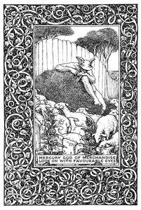 『クローバーの野原』の口絵、1899年。 作： Clemence Housman