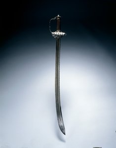 狩猟用の剣、1630年頃（鋼と木）