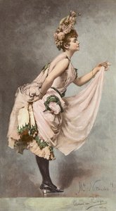 ニトゥーシュ嬢（カラーリトグラフ） 作： Clemens von Pausinger