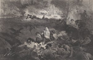 狩猟の夢、1858年。 作： Célestin Nanteuil