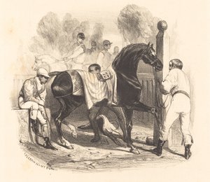 レース前の馬 作： Célestin Nanteuil