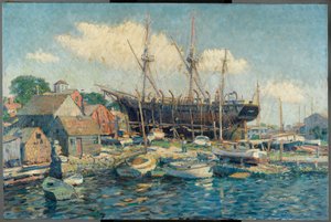 フェアヘブンの海上鉄道の捕鯨船 作： Clifford Warren Ashley