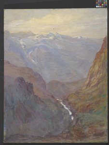 ロッキー山脈の風景（キャンバスに油彩） 作： Clifton Wheeler