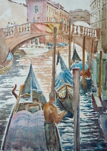 ため息橋、2020年（水彩画） 作： Clive Wilson