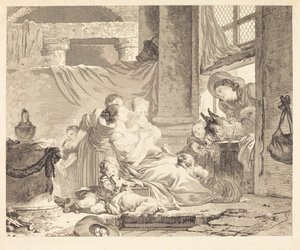 農家の家族 作： Clément Pierre Marillier after Jean Honoré Fragonard