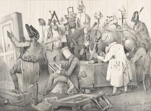 有名絵画審査員。 1841 年のサロン、1841 年 3 月 20 日。 作： Clément Pruche