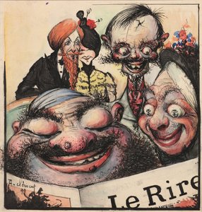 Le Rire誌の表紙デザイン、1896年。 作： Clément Rochel