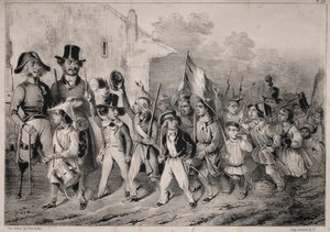 ニュース：いいね！マスタードもそれが欲しい！戦争について話すとき... ...、1840 作： Clémente Pruche