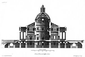 ケントのメールワース城の一部。H。ハルスバーグによって彫刻されました。1722〜24年頃 作： Colen Campbell
