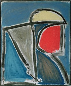 マスク、1995（紙にワックスクレヨン、パステル、木炭） 作： Colin Booth