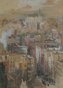 1910年頃のニューヨーク市の眺め 作： Colin Campbell Cooper