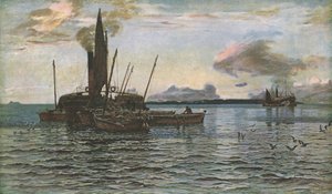 ロックファインの海のニシン市場、アーガイル、1884年、c1930。 作： Colin Hunter
