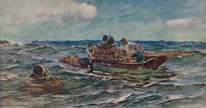 ロブスターキャッチャー、1886年、1935年 作： Colin Hunter