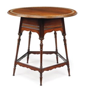 ビクトリア朝の円形テーブル、1870年頃 作： Collinson and Lock