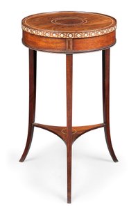 ビクトリア朝の象眼細工の臨時のテーブル、1880年頃（ローズウッドとアイボリー） 作： Collinson and Lock
