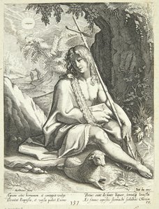 荒野の洗礼者ヨハネ 作： Conrad Goltzius