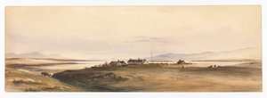 バークレー海峡、フォークランド諸島、1878年頃（水彩画） 作： Conrad Martens