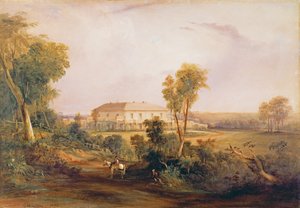 ジョンマッカーサー（1767-1834）の家、カムデンパークハウス（1843年） 作： Conrad Martens