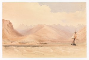 南米ビーグル水道の調査船HMSビーグル号 作： Conrad Martens