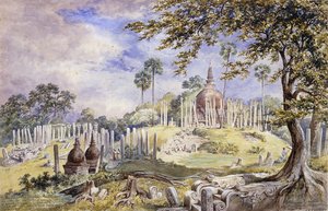 1873年、スリランカのアヌラーダプラにあるトゥパラマダゴバ