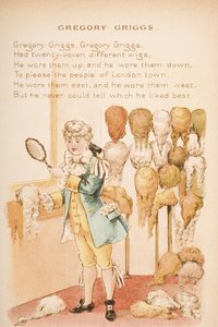 グレゴリー・グリッグス、「古いマザーグースの韻と物語」から、フレデリックワーンウント社発行、1890年代（クロモリト） 作： Constance Haslewood