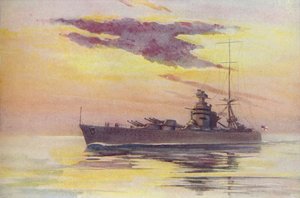 「現代の戦艦」、1910 年 作： Constance N Baikie