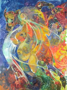 神話と乙女、1991 作： Constance Stubbs