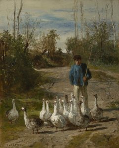 グースヘルド、1850-55年頃 作： Constant Emile Troyon