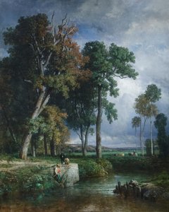 漁師たち 1850年頃 油彩・カンヴァス 作： Constant Emile Troyon